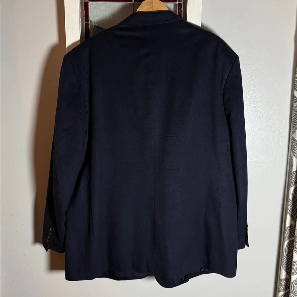 Brooks Brothers Loro Piana Cashmere 2 Button Men’s Blazer SZ 50R Navy Blue - Picture 4 of 7